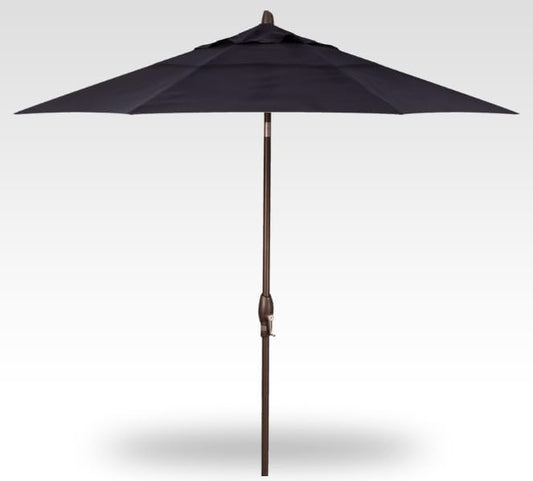 Treasure Garden Deluxe Auto-Tilt Octagon Market Umbrella, 11ft - Outdoor Patio, Deck, Pool, Backyard Stand Alone Umbrella - Heavy Duty w/Bronze Frame & Obravia2 Fabric (Navy)