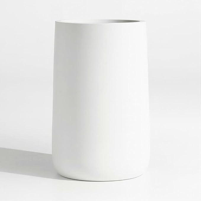 14.7" H x 14.7" D Tall Conico Fiberstone Planter - Christmas Tree Planter for Indoor and Outdoor Use, 5 Year Guarantee, Included Extra Coco Mats (White, 23.1" Pot Opening)