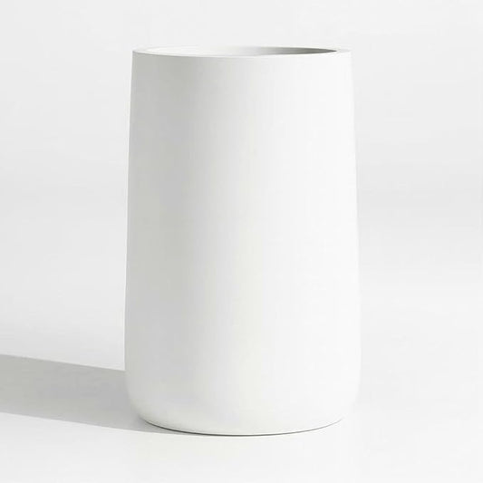 14.7" H x 14.7" D Tall Conico Fiberstone Planter - Christmas Tree Planter for Indoor and Outdoor Use, 5 Year Guarantee, Included Extra Coco Mats (White, 23.1" Pot Opening)