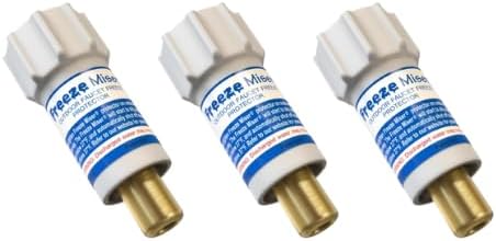 Freeze Miser Outdoor Faucet & Spigot Freeze Protection – Patented Valve Shield, Activates at Water Temperature Below 37°F/3°C – Durable Winter Cover Alternative – Quick Install, Saves Water – 3 Pack