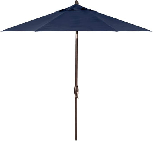 Treasure Garden Deluxe Auto-Tilt Octagon Market Umbrella, 11ft - Outdoor Patio, Deck, Pool, Backyard Stand Alone Umbrella - Heavy Duty w/Bronze Frame & Obravia2 Fabric (Navy)