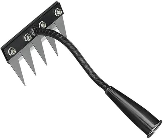 Gardenia Iron Weeding Rake, 2025 Gardenia Iron Weeding rake, Ironrake The Heavy-Duty Irons Weedings Rakes,Irons Rakes for Gardening and Weedings (5 Teeth)