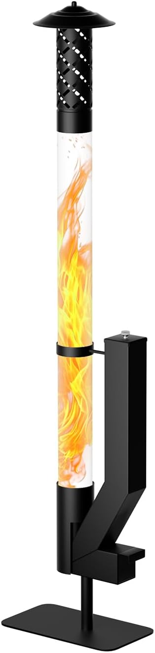 62 Inches Wood Pellet Heater - Patio Heater Wood Pellet Stove with Thickened Base - Smokeless Pellet Fire Pits for Outside - Patio Rocket Stove for Camping Garden Picnic