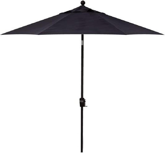 Treasure Garden Push Button Tilt Octagon Umbrella, 9ft - Outdoor Patio, Deck, Pool, Backyard Stand Alone Umbrella - Heavy Duty w/Bronze Frame & Obravia2 Fabric (Navy)
