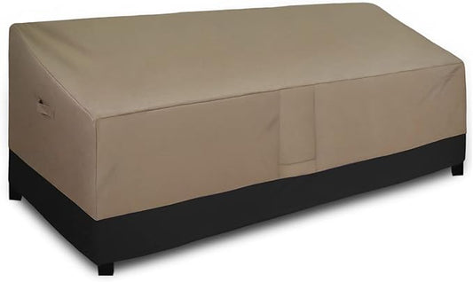 Easy-Going Waterproof Outdoor Couch Cover, Heavy Patio Furniture Sofa Cover Windproof Durable (104Wx40Dx33H inch,Camel/Dark Brown)