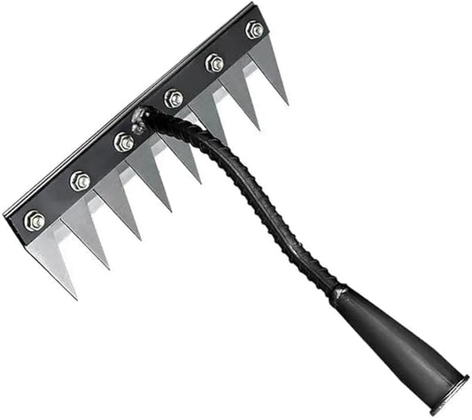 Gardenia Iron Weeding Rake, 2025 Gardenia Iron Weeding rake, Ironrake The Heavy-Duty Irons Weedings Rakes,Irons Rakes for Gardening and Weedings (8 Teeth)