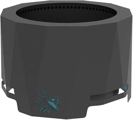 Blue Sky Outdoor Living NHL San Jose Sharks 24” Steel Peak Patio Smokeless Fire Pit, Firewood and/or Wood Pellet Burning