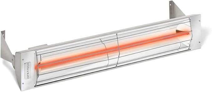 Single Element - 1500 Watt Electric Patio Heater-120 Voltage-White Finish