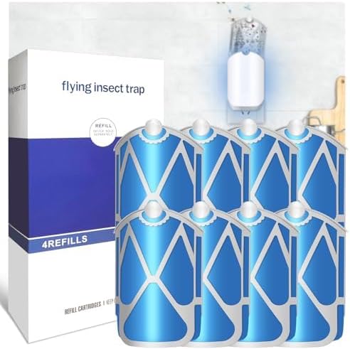 8 Pcs Flying Insect Trap Refill Cartridge Kit Replacement Compatible with Plug-in Light M364 and Max