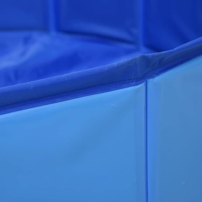 Foldable Dog Swimming Pool, Foldable Pet Swimming Pool, Portable Dog Pool, Bath Pool Collapsible Dog Pet Pool Bathing Tub, 47.2"x11.8" PVC Blue