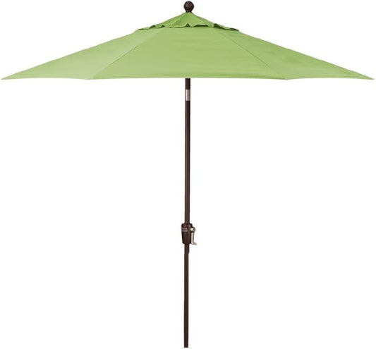Treasure Garden Push Button Tilt Octagon Market Umbrella, 7.5ft - Outdoor Patio, Deck, Pool, Backyard Stand Alone Umbrella - Heavy Duty w/Bronze Frame & Obravia2 Fabric (Kiwi)