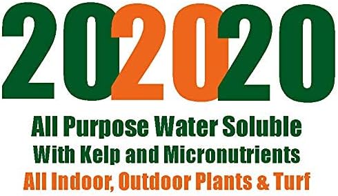 GS Plant Foods All Purpose Water Soluble 20-20-20 Fertilizer Balanced NPK Plant Food with Micronutrients, Contains Kelp (Ascophyllum nodosum) for Indoor & Outdoor Plants, Gardens & Turf (3 lbs)