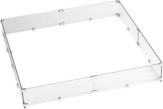 35.5" X 35.5" x 6” Square Glass Flame Guard