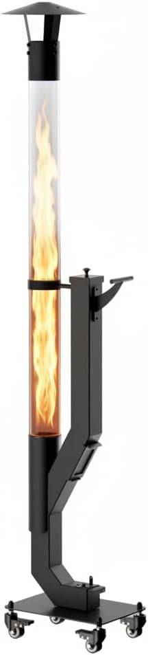 yoyomax Wood Pellet Patio Heater,Outdoor Pellet Heater,Portable Wood Pellet Fire Pit with Ash Tray Patio Rocket Stove for Backyard Camping Garden Balcony PH08PRO