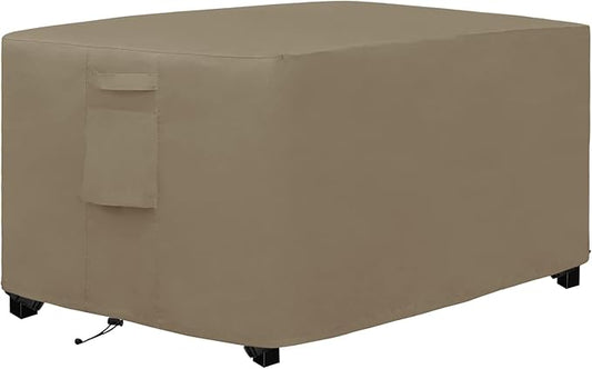 Easy-Going Outdoor Fire Pit Cover Rectangle 42L x24W x24 H, Durable Outdoor Gas Firepit Cover, Waterproof and Weatherproof Cover for Fire Pit, Camel