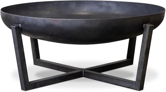 Fire Pit Redwood 31.5" Outdoor Fire Bowl, Steel Firepit for Patio, Backyard & Garden (31.5" Redwood)