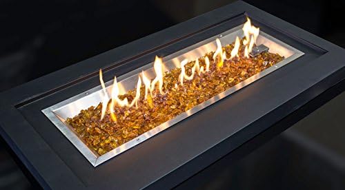 Hiland RGLASS-CN Pit Fire Glass i n Chesnut, Extreme Tempature Rating, Good for Propane or Natural Gas, 10 Pounds, 10 lb, Chestnut