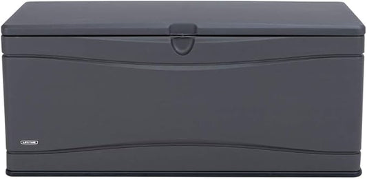 LIFETIME 60298 Heavy Duty Outdoor Storage Deck Box, 130 Gallon, Gray