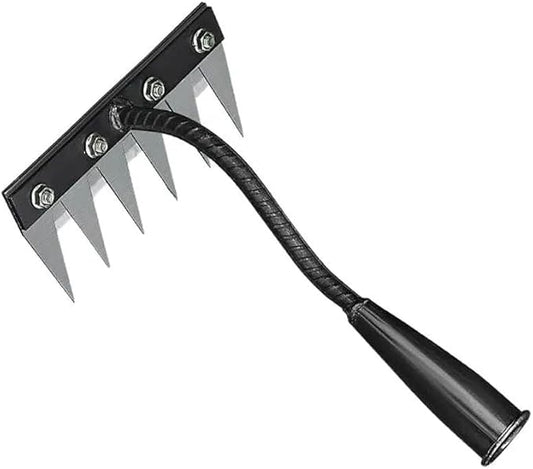 Gardenia Iron Weeding Rake, 2025 Gardenia Iron Weeding rake, Ironrake The Heavy-Duty Irons Weedings Rakes,Irons Rakes for Gardening and Weedings ((6 Teeth))
