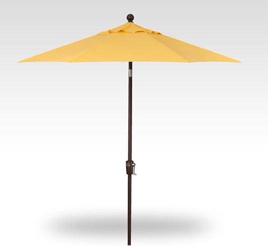 Treasure Garden Push Button Tilt Octagon Umbrella, 9ft - Outdoor Patio, Deck, Pool, Backyard Stand Alone Umbrella - Heavy Duty w/Bronze Frame & Obravia2 Fabric (Lemon)