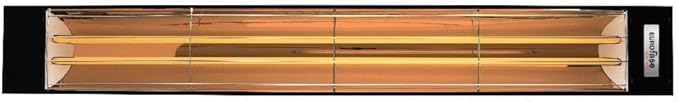 6000 Watt Electric Infrared Dual Element Heater-240 Voltage-Black Finish-No Fascia Decorative Fascia