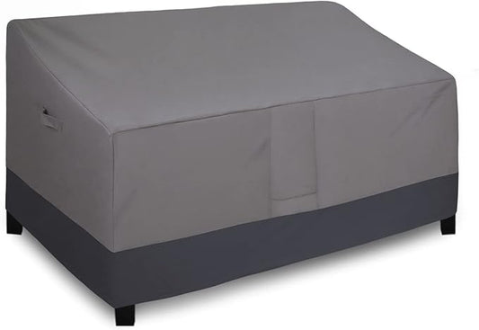 Easy-Going Waterproof Outdoor Couch Cover, Heavy Duty Deep 3-Seater Patio Sofa Cover, Windproof Outdoor Furniture Cover with Air Vent (88Wx40Dx33H inch,Gray/Dark Gray)