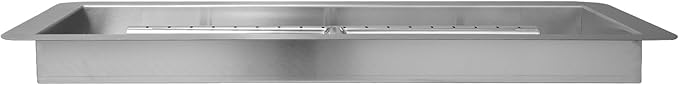 VEVOR 36 x 12 inch Drop-in Fire Pit Pan, Rectangular Stainless Steel Fire Pit Burner Kit, Propane Fire Pan 150,000 BTU with H-Burner for Indoor or Outdoor Use