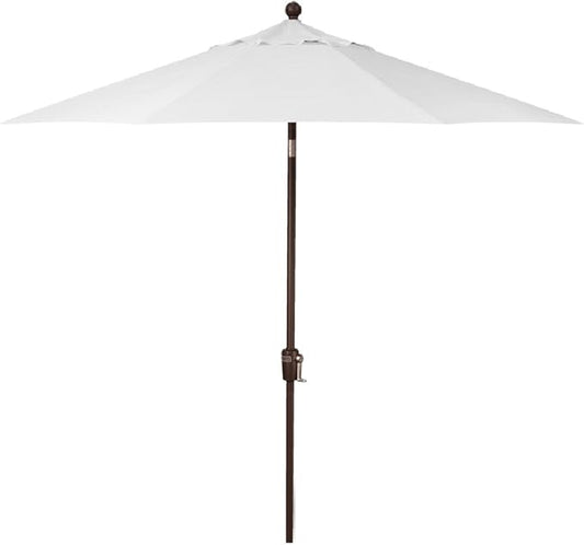 Treasure Garden Push Button Tilt Octagon Umbrella, 9ft - Outdoor Patio, Deck, Pool, Backyard Stand Alone Umbrella - Heavy Duty w/Bronze Frame & Obravia2 Fabric (Vanilla)