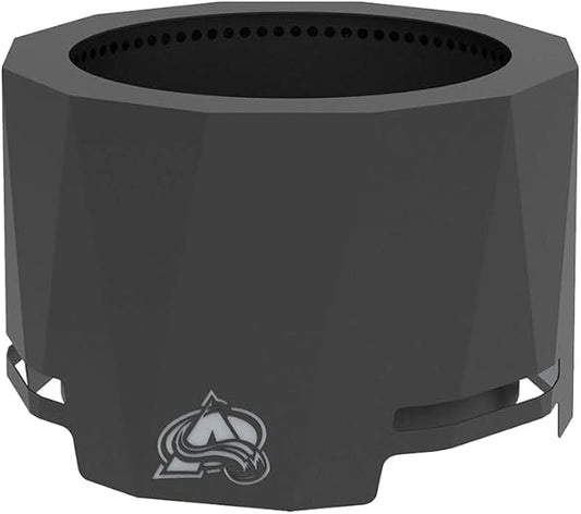 Blue Sky Outdoor Living NHL Colorado Avalanche 24” Steel Peak Patio Smokeless Fire Pit, Firewood and/or Wood Pellet Burning
