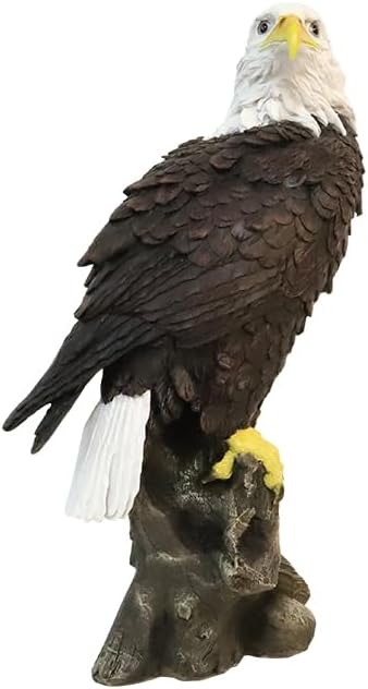 VV-Ladybug Garden Decor Sculptures Statues Outdoor, Bald Eagle Statue Christmas Animal Decoration, Home Patio Decor Gardening Gifts for Porch,12.99Inch Tall