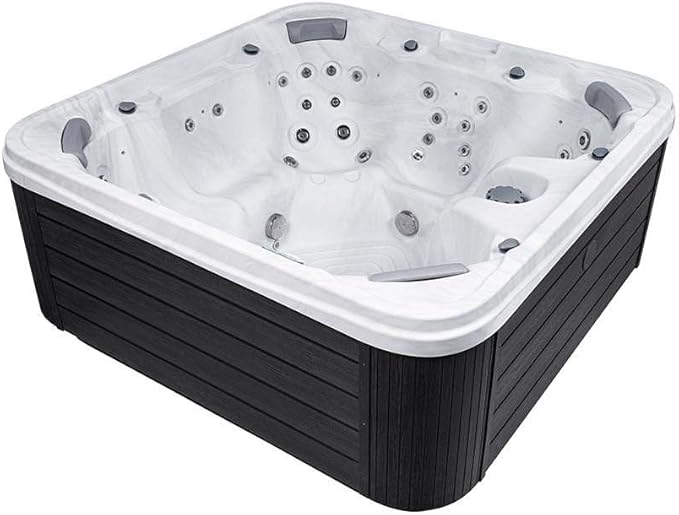 Bueno Spa Chicago 7 - Person 54 Jets Acrylic Standard Hot Tub with New Arctic Max Insulation, Ozonator, LED Lights, and Cover