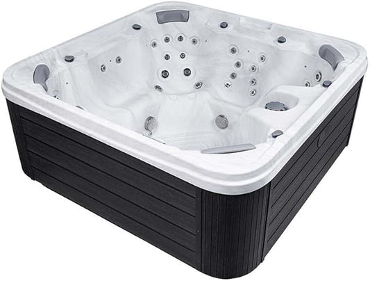 Bueno Spa Chicago 7 - Person 54 Jets Acrylic Standard Hot Tub with New Arctic Max Insulation, Ozonator, LED Lights, and Cover