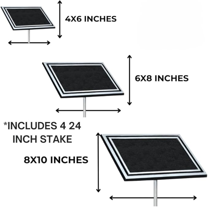 Same Day Awards Outdoor Memorial Plaque with Stake – 'Custom Engraved 8x10 Black & Silver Cast Aluminum Weather Proof Tribute Sign for Garden Bench Tree Dedication & Pet Memorial