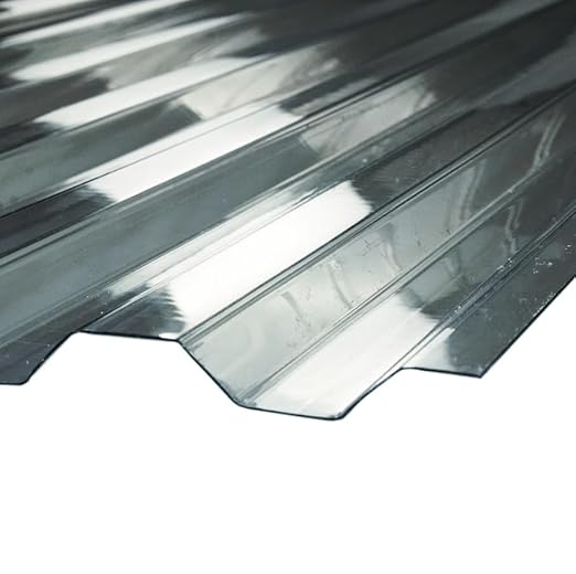 Clear Polycarbonate Black Corrugated Roofing Panels – 72” L x 21” W – Rainproof, Weatherproof & UV-Protected DIY Roof Sheets for Outdoor Projects (Set of 10)