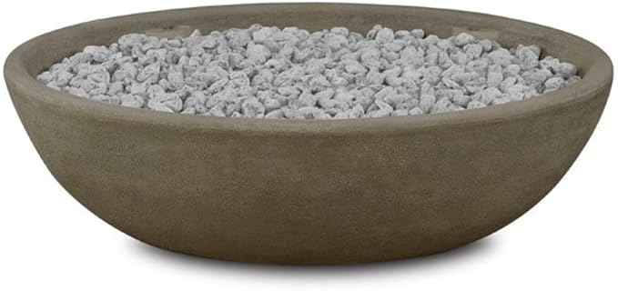 Riverside Oval Propane Fire Bowl in Glacier Gray by Real Flame