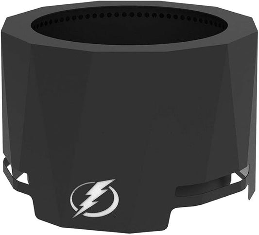 Blue Sky Outdoor Living NHL Tampa Bay Lightning 24” Steel Peak Patio Smokeless Fire Pit, Firewood and/or Wood Pellet Burning