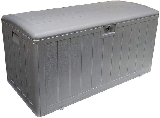 Plastic Development Group Outdoor Storage Deck Box, Soft Closure, 105 Gallon, Gray
