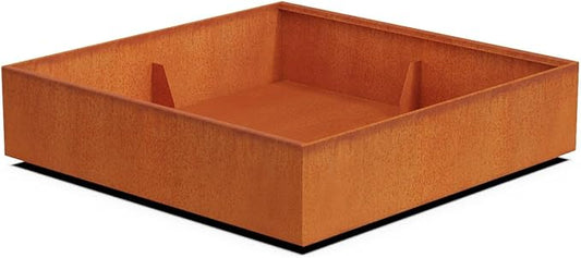 PLANTERCRAFT Corten Steel Planter Square Cube Metal Garden Box Heavy Duty | Made in USA | Fully Assembled | Commercial Residental Outdoor