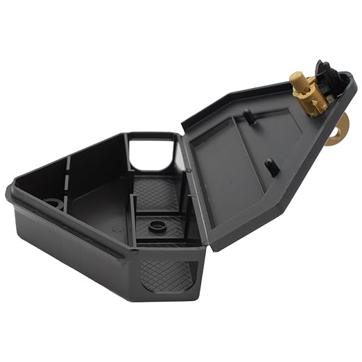 Gold Key Mouse Depot Plastic Tamper-Resistant Mini Bait Station with Clear Window – Indoor & Outdoor Mouse Size Rodent Control