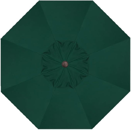 Treasure Garden Deluxe Auto-Tilt Octagon Market Umbrella, 11ft - Outdoor Patio, Deck, Pool, Backyard Stand Alone Umbrella - Heavy Duty w/Bronze Frame & Obravia2 Fabric (Forest Green)