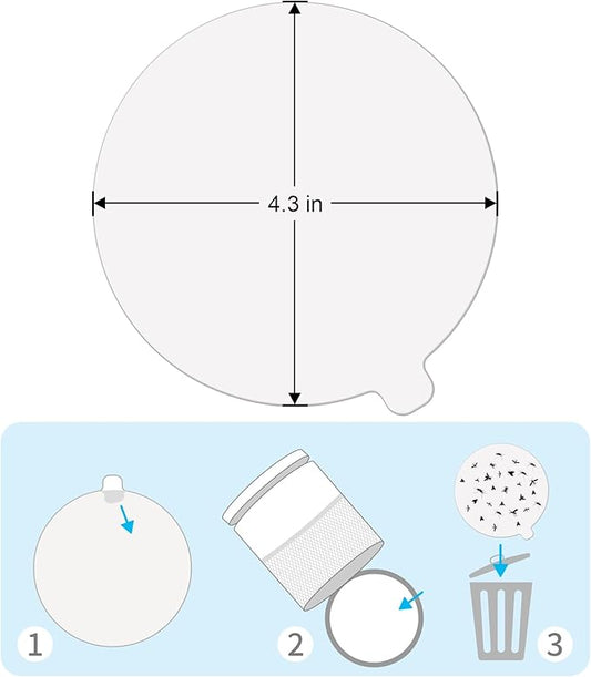 36 Pcs 4.3" Replacement Glue Boards for Katchy,Indoor Insect Trap Refills Compatible wifh Katchy,Dunaga,Fenun,and Fvoai