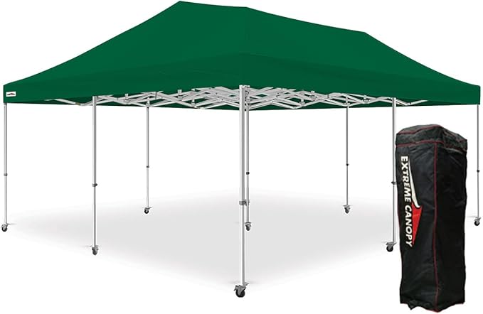 Extreme Canopy Commercial Heavy Duty Aluminum Instant Popup Canopy Tent (Green, 20ft x 20ft)