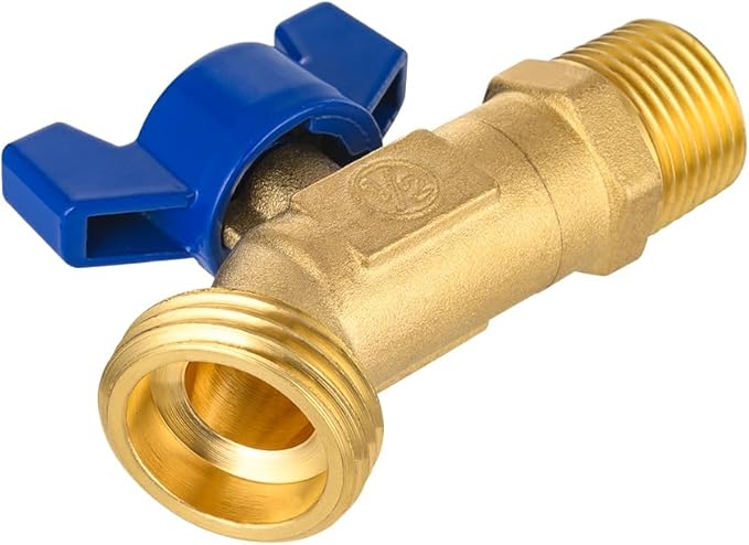 EFIELD (Pack of 20) 1/4-Turn Outdoor Spigot, Sillcock Hose Bibb Valve 1/2" Male NPT Inlet ×3/4" Male GHT Threaded Garden Hose Outlet/Connector (20),(SILLCOCK045-20PCS)