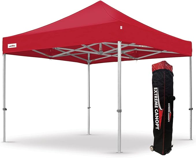 Extreme Canopy Commercial Heavy Duty Aluminum Instant Popup Canopy Tent (Red, 10ft x 10ft)
