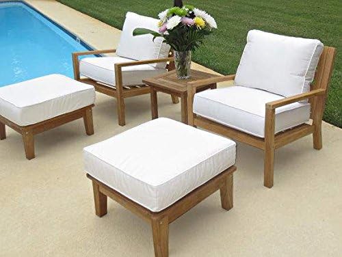 Coach Coastal Teak Chair, Natural White