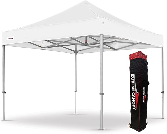 Extreme Canopy Commercial Heavy Duty Aluminum Instant Popup Canopy Tent (White, 10ft x 10ft)