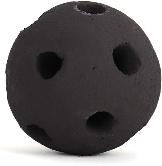 Ceramic Fire Balls - Hollow 3" Lava Rock for Fire Pits - Propane & Gas Fire Pits and Fireplace - Ceramic Spheres for Outdoor and Indoor Use - Natural Lava Stones (30 Pack, Black)