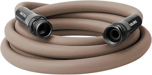 Flexzilla Colors Lead-In Garden Hose 5/8in. x 10ft., Lightweight All-Weather Water Hose, Durable and Flexible, Leak-Free Connections, Brown Mulch