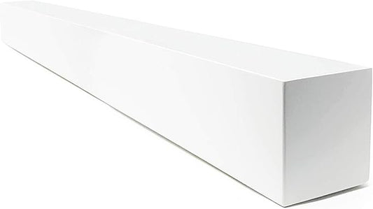 Buhbo White Rectangle Planter - Modern Steel Trough for Succulents, Indoor/Outdoor Use, 32 in, Includes Drainage Hole