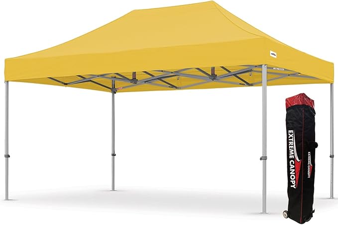 Extreme Canopy Commercial Heavy Duty Aluminum Instant Popup Canopy Tent (Yellow, 10ft x 15ft)